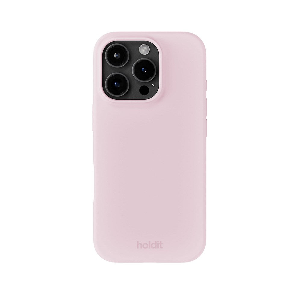 Holdit iPhone 16 Pro Soft Touch Silikone Mobil Cover - Pale Pink