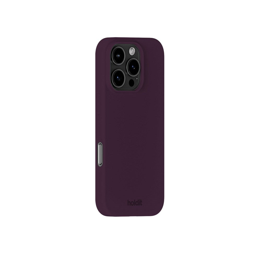 Holdit iPhone 16 Pro Soft Touch Silikone Mobil Cover - Deep Plum