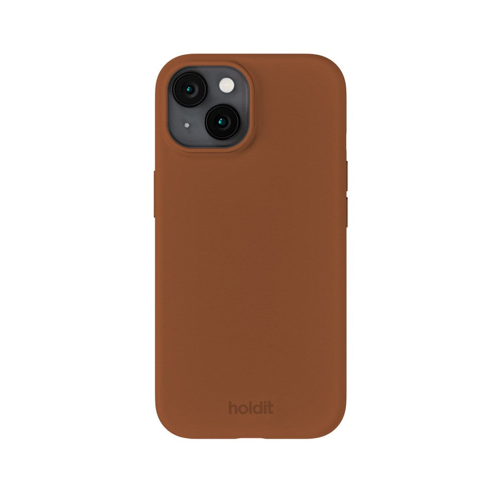 Holdit iPhone 15 Soft Touch Silikone Mobil Cover - Almond Brown