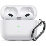 Apple Airpods (3. gen.) ESR Bounce Silikone Cover m. Karabinhage  - Hvid