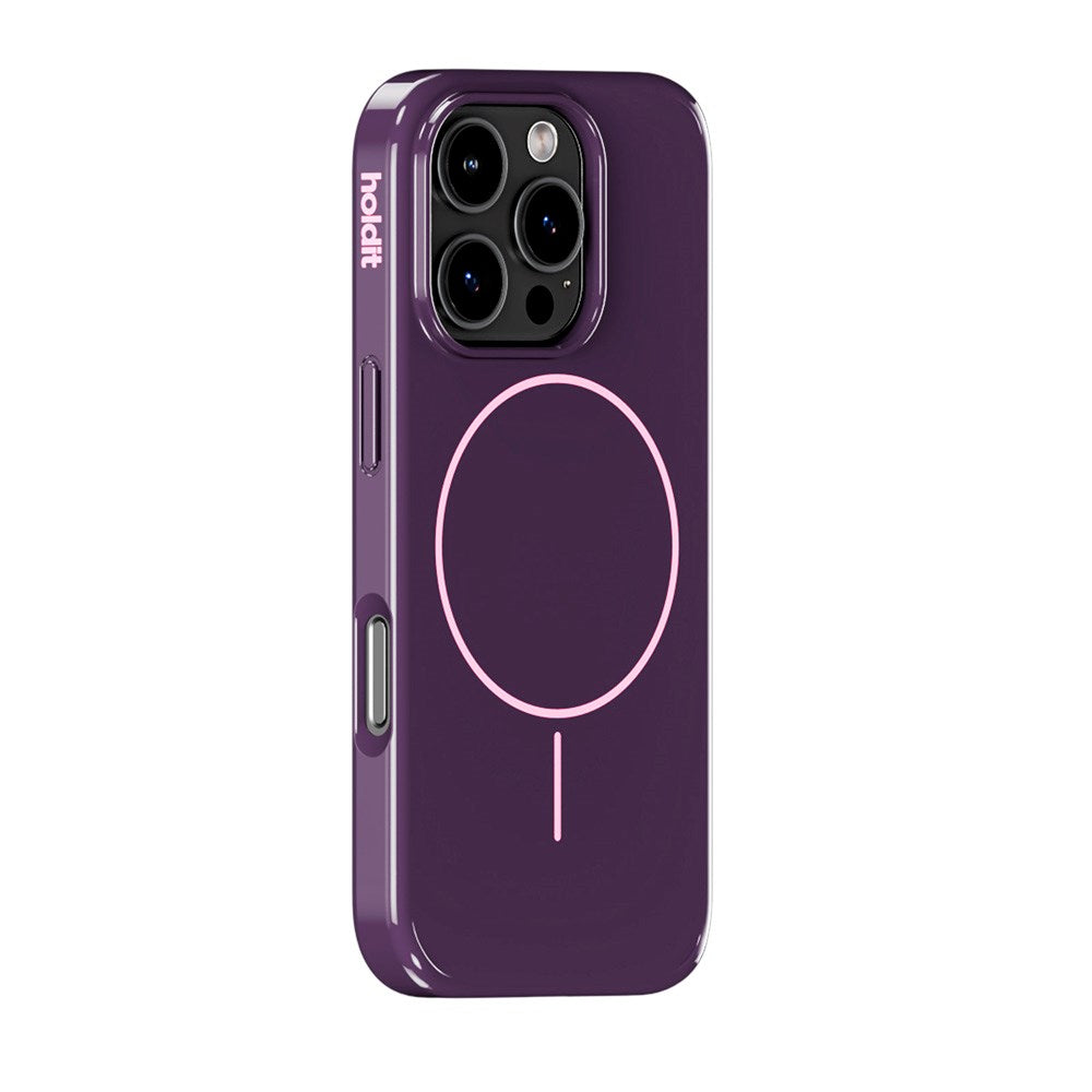 iPhone 16 Pro Holdit Mono Case - MagSafe Kompatibel - Deep Plum / Pink