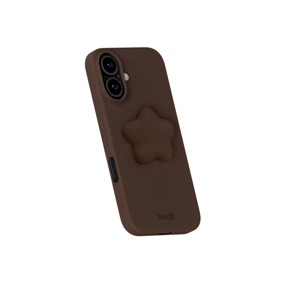 3D Holdit Silicone Sticker - Stjerne - Chocolate