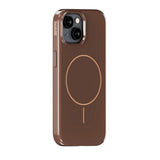 iPhone 17e / 16e / 15 / 14 / 13 Holdit Mono Case - MagSafe Kompatibel - Chocolate / Beige
