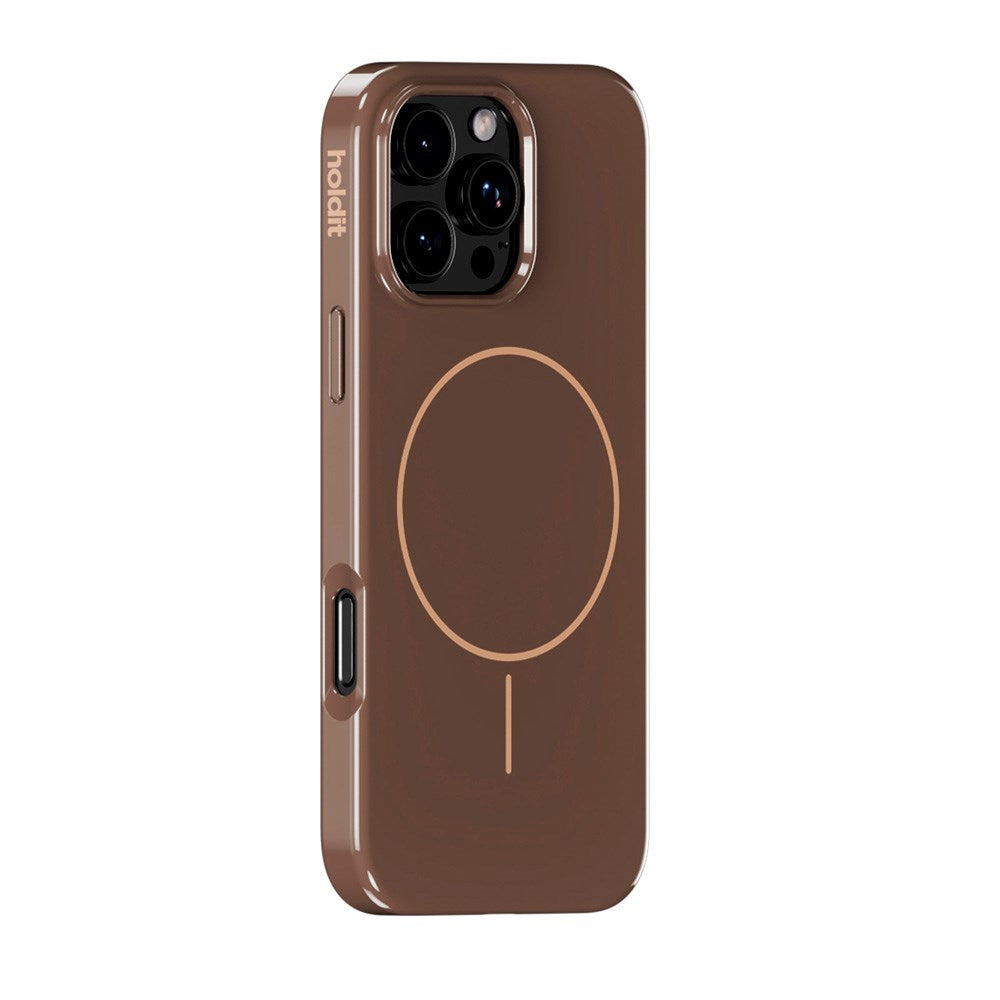 iPhone 16 Pro Max Holdit Mono Case - MagSafe Kompatibel - Chocolate / Beige