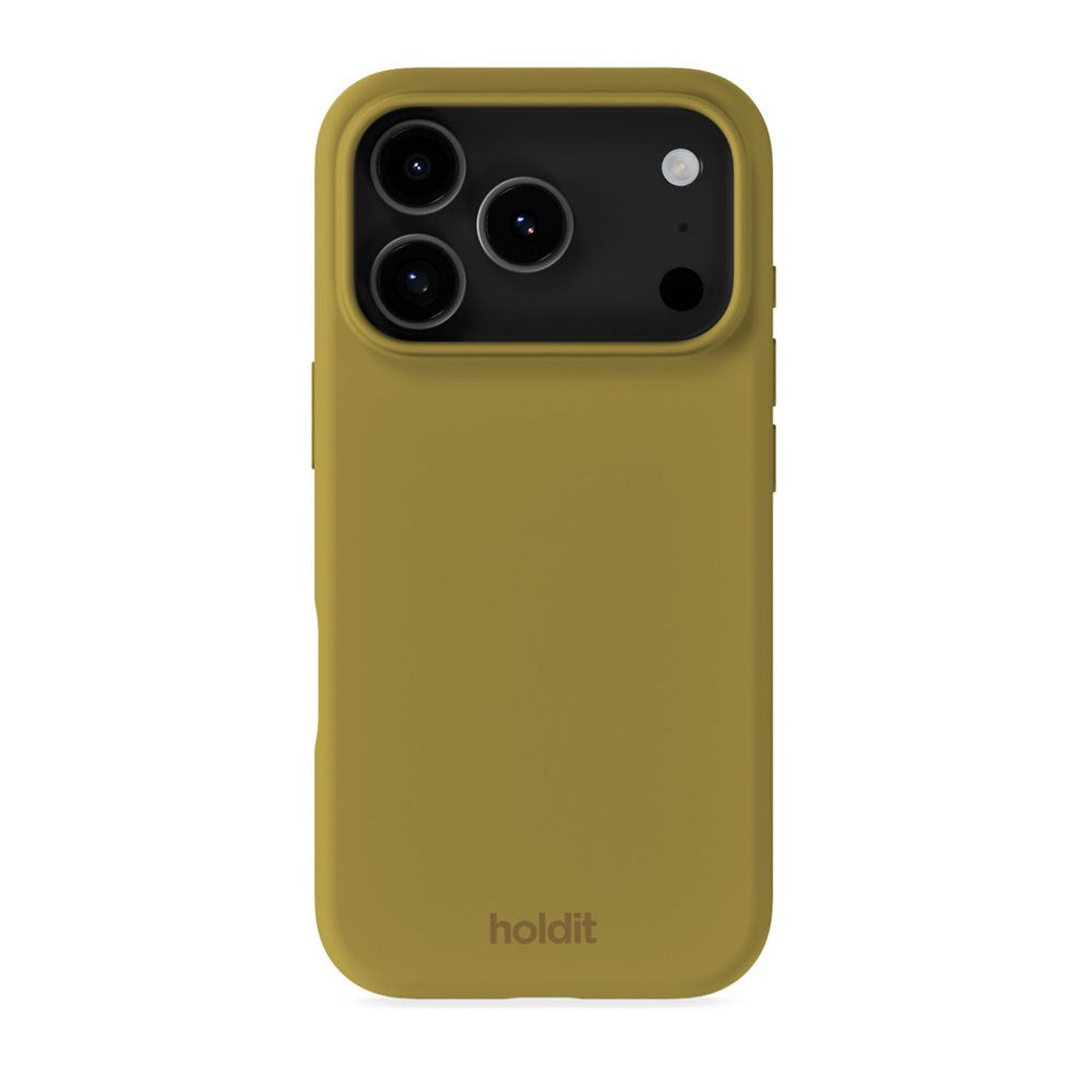iPhone 18 Pro / 17 Pro Holdit Soft Touch Silikone Mobil Cover - Warm Olive