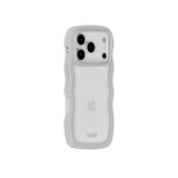 iPhone 18 Pro / 17 Pro Holdit Wavy Cover - Wool Grey / Transparent