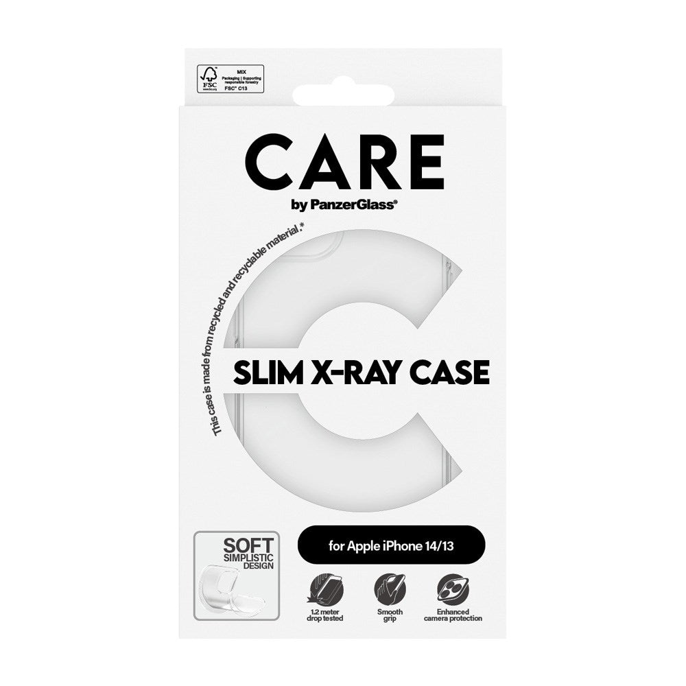 iPhone 14 / 13 CARE by PanzerGlass FASHION X-Ray Soft Basic Mobil Cover - Transparent