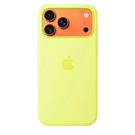iPhone 17 Pro Max Original Apple Silikone Cover - MagSafe Kompatibel - Neon Yellow (MGFM4ZM/A)