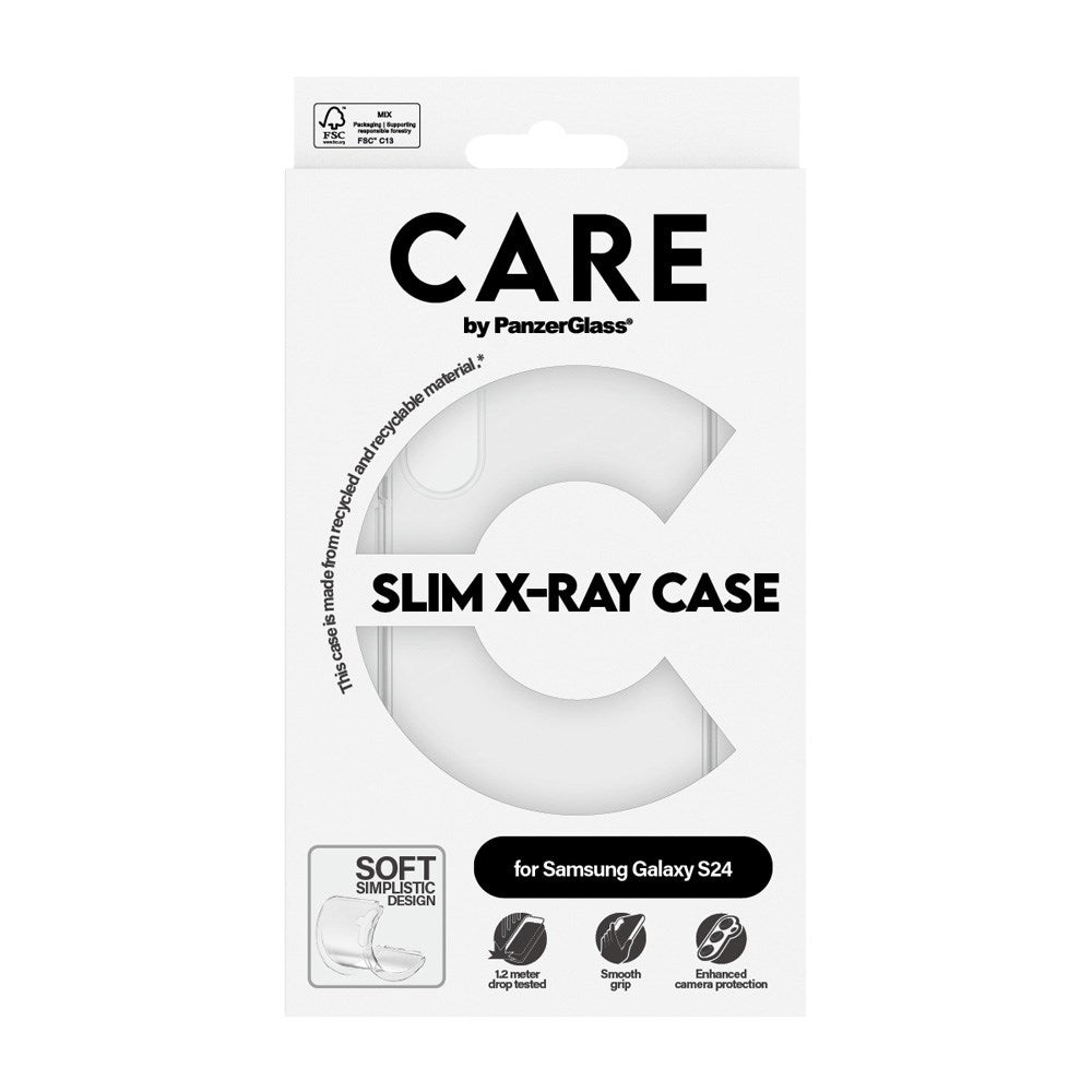 Samsung Galaxy S24 CARE by PanzerGlass FASHION X-Ray Soft Basic Mobil Cover - Transparent