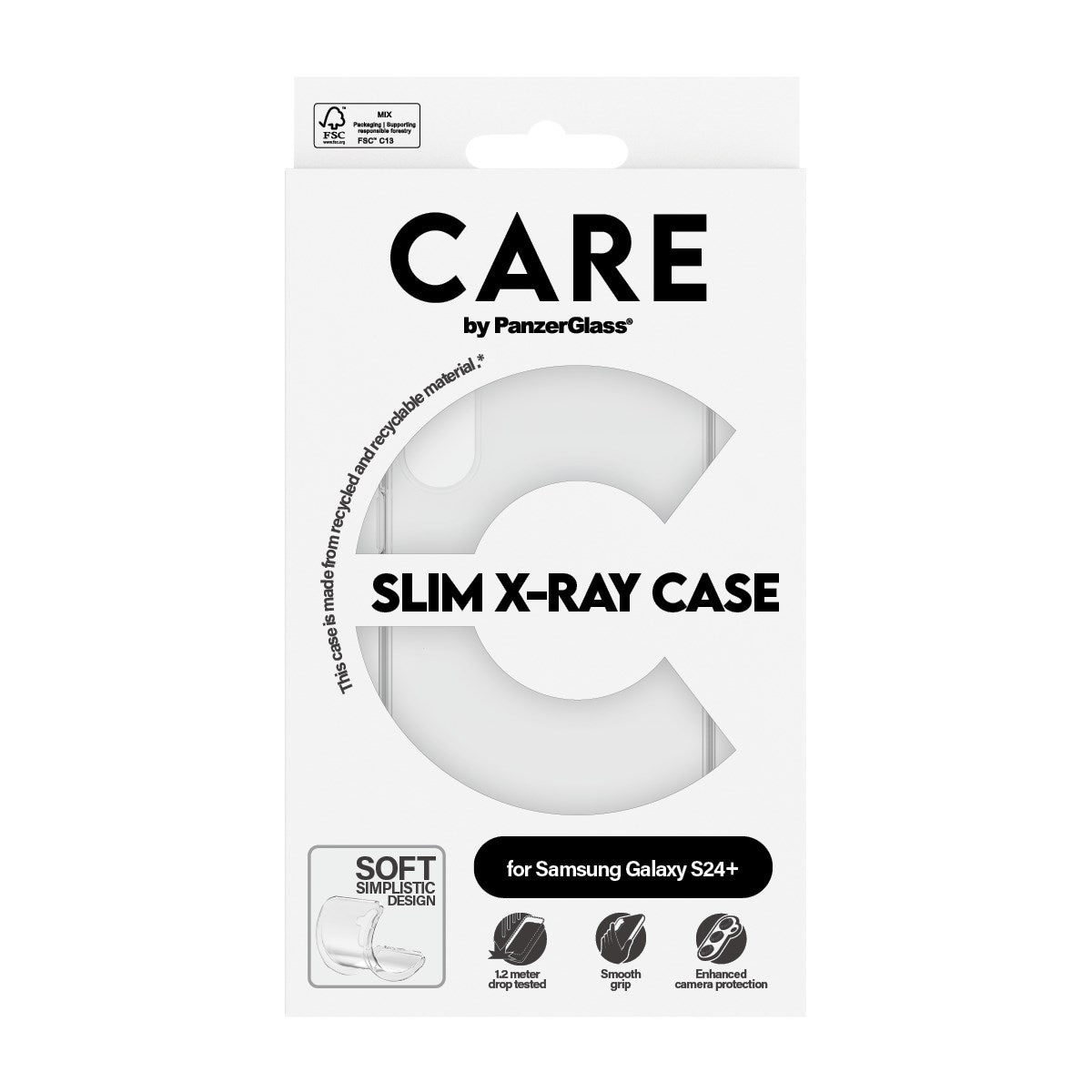 Samsung Galaxy S24+ (Plus) CARE by PanzerGlass FASHION X-Ray Soft Basic Mobil Cover - Transparent