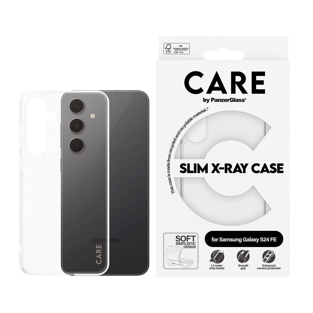 Samsung Galaxy S24 FE CARE by PanzerGlass FASHION X-Ray Soft Basic Mobil Cover - Transparent