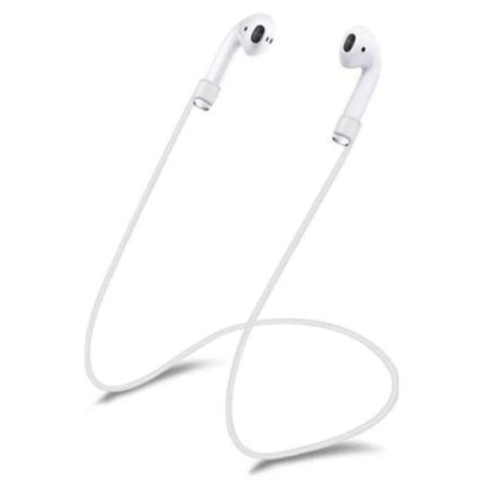 Tech-Protect AirPods / AirPods Pro Fleksibel & Blød Silikone Neck Strap - Hvid