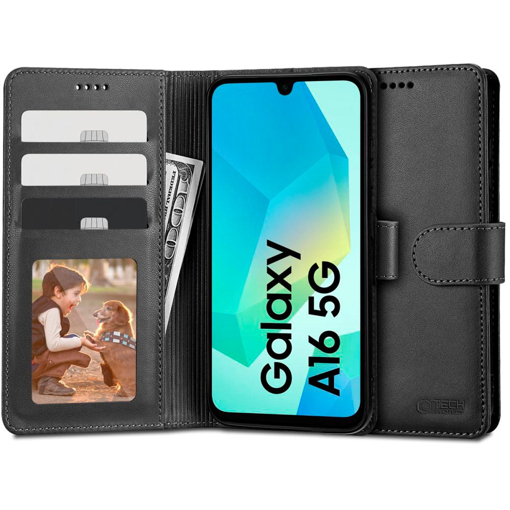 Samsung Galaxy A16 Tech Protect Flipcover - Sort