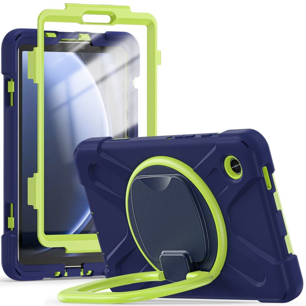 Tech-Protect Samsung Galaxy Tab A9 X-Armor Bagside Cover - Kickstand - Blå / Grøn