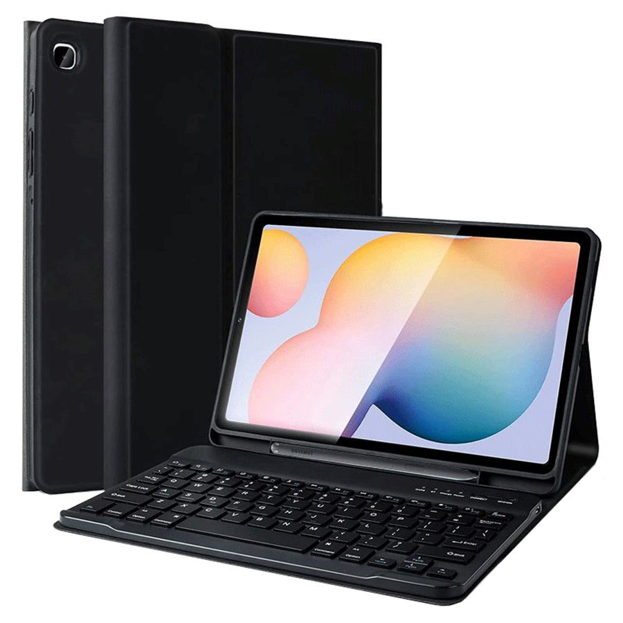 Samsung Galaxy Tab S6 Lite (2020-2024) Tech-Protect Keyboard Cover m. Pencil Holder - Engelsk Layout - Sort