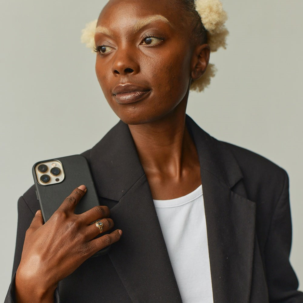 Trunk iPhone 13 Pro Max Ægte Læder Bagside Cover - Brun - (DEMO)