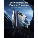ESR - iPhone 16e - Classic Hybrid Cover - MagSafe Kompatibel - Gennemsigtig / Sort