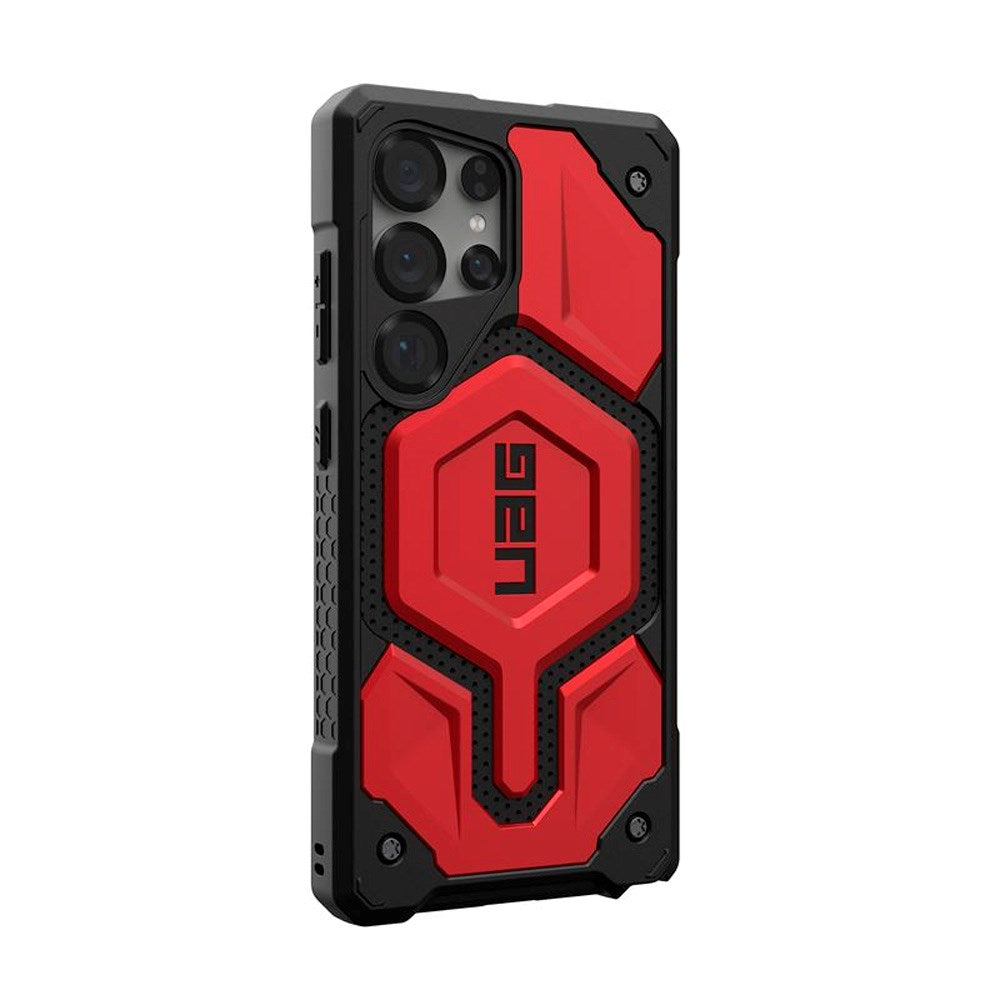 UAG Samsung Galaxy S25 Ultra MONARCH Pro Series Bagside Cover - MagSafe Kompatibel - Rød / Sort