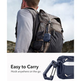 ESR AirPods Pro (3. gen.) Cyber FlickLock Case m. Karabinhage & Lås - Mørkeblå