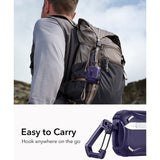 ESR AirPods Pro (3. gen.) Cyber FlickLock Case m. Karabinhage & Lås - Lilla