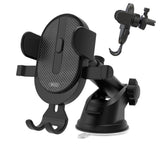 XO C60 Mobilholder til Bilens Instrumentbræt og Ventilationsanlæg - Maks Mobil: 60 - 93mm - Sort