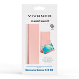 Samsung Galaxy A16 - Vivanco Classic Wallet Flip Cover - Pung - Lyserød