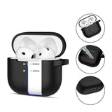 Tech-Protect Silikone Cover Apple AirPods 4 m. Karabinhage - Sort