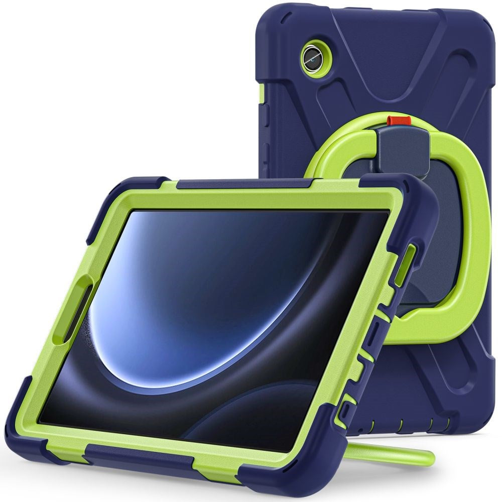 Tech-Protect Samsung Galaxy Tab A9 X-Armor Bagside Cover - Kickstand - Blå / Grøn