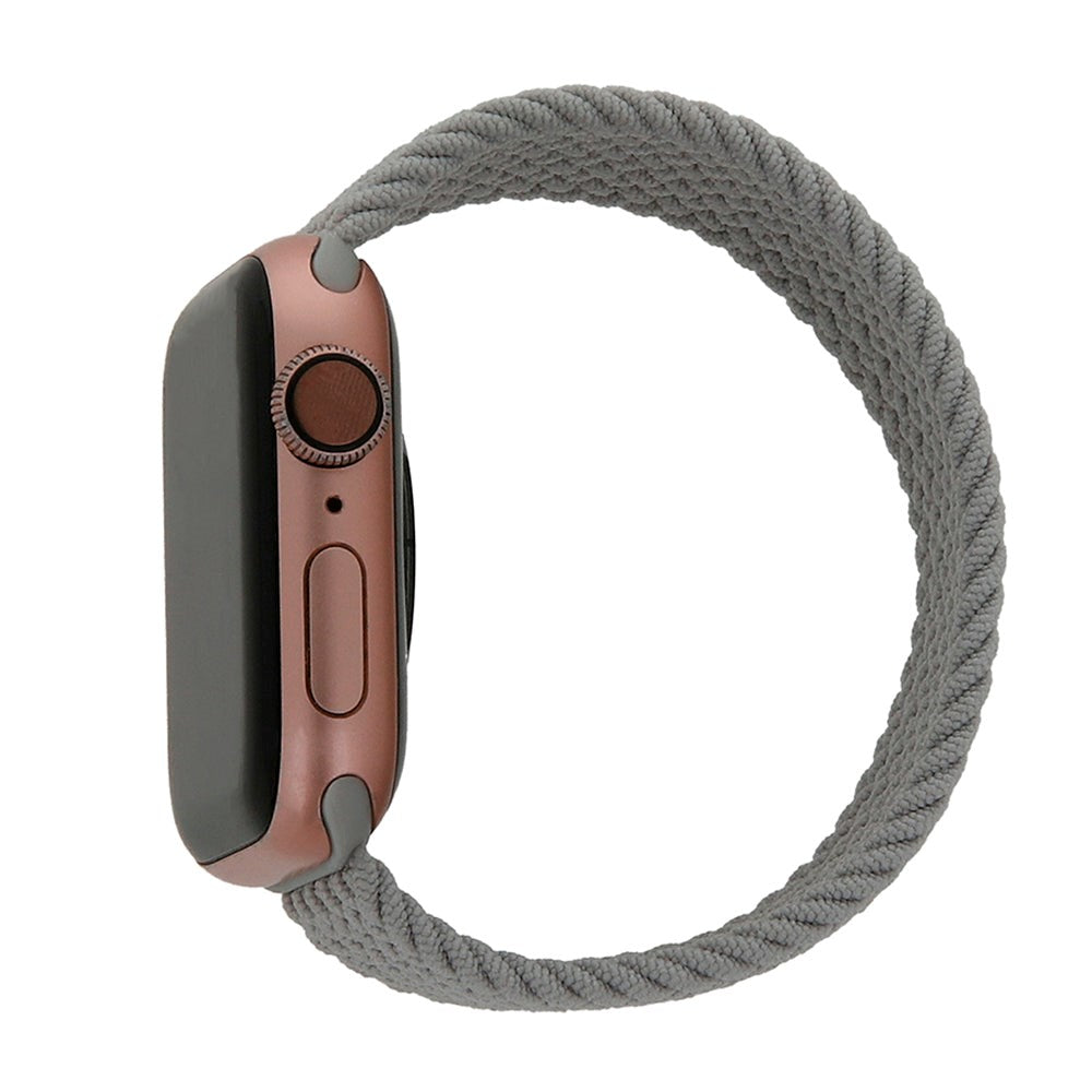 Apple Watch (38/40/SE/41/42mm) Elastisk Smartwatch Rem - Str. M - Grå