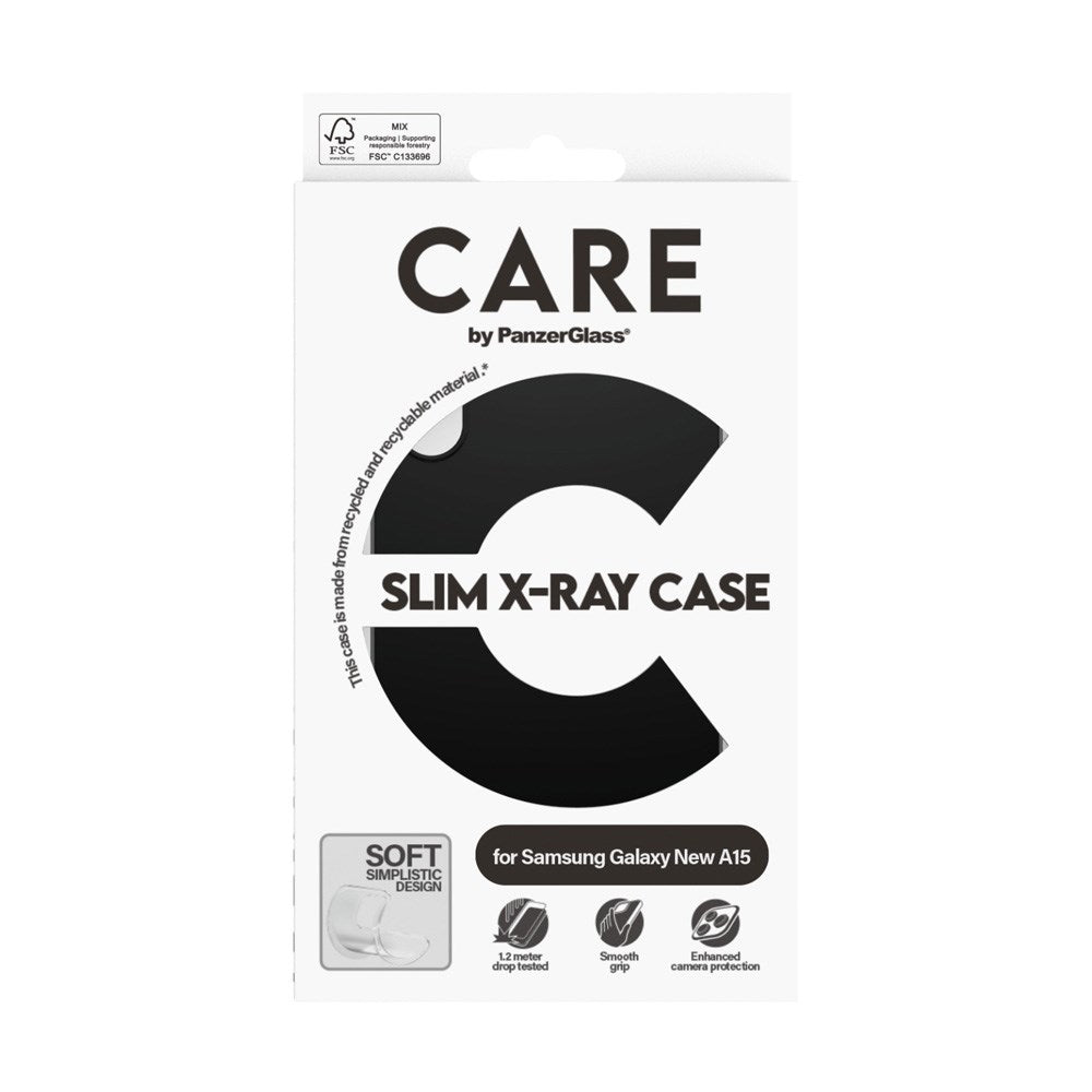 Samsung Galaxy A16 CARE by PanzerGlass FASHION X-Ray Soft Basic Mobil Cover - Sort