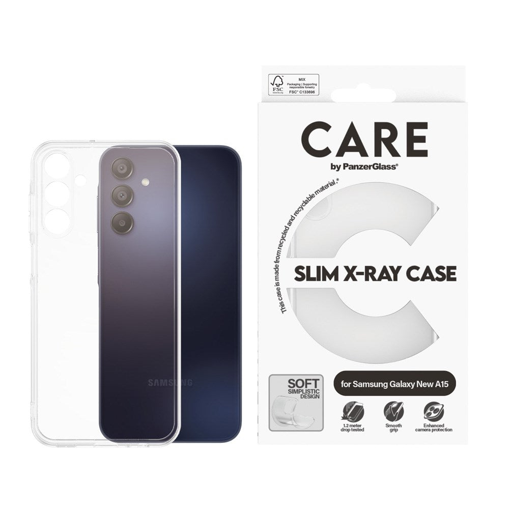 Samsung Galaxy A16 CARE by PanzerGlass FASHION X-Ray Soft Basic Mobil Cover - Transparent