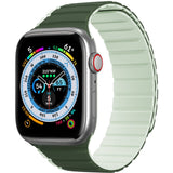 Dux Ducis Apple Watch (42/44/SE/45/46/49mm) LD-Series Silikone Rem m. Magnetisk Lukning - Grøn