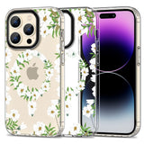 Tech-Protect iPhone 15 Pro MagMood Bagside Cover - MagSafe Kompatibel - White Daisy