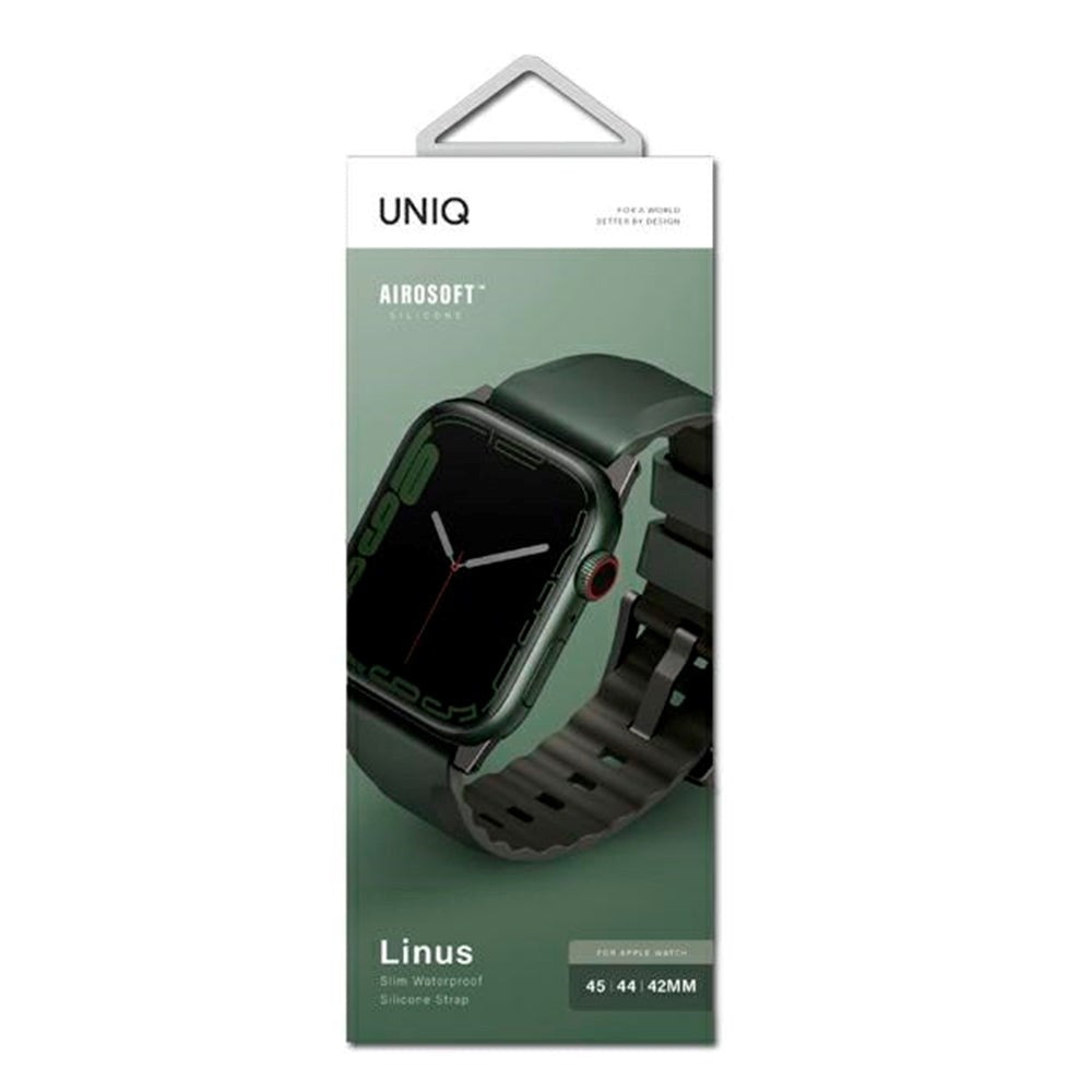 UNIQ Linus Apple Watch (42/44/SE/45/46/49mm) Silikone Rem - Grøn