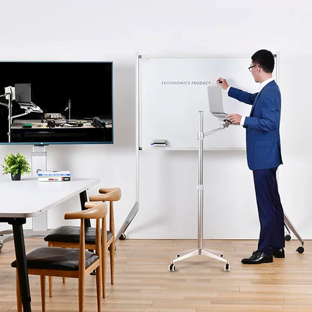 4Smarts ErgoFix H17 Universal Stander m. Hjul til Smartphone / Tablet & Laptop - Sølv