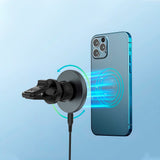 4smarts - Qi2 Trådløs Oplader til Bil - MagSafe Kompatibel - Grå