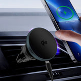 4smarts - Qi2 Trådløs Oplader til Bil - MagSafe Kompatibel - Grå