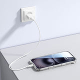 iPhone Air - 4Smarts 3-i-1 Premium Starter Set - MagSafe Mobil Cover, Skærmbeskyttelse & 20W Vægoplader - Gennemsigtig / Hvid