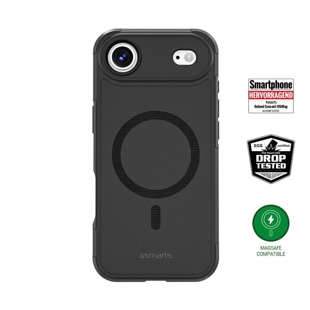 4Smarts iPhone Air Defend Mobil Cover - MagSafe Kompatibel - Sort
