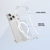 4Smarts iPhone 17 Pro IBIZA Hybrid Case - MagSafe Kompatibel - Gennemsigtig