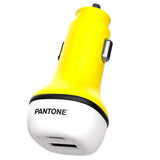 Pantone Biloplader 20W med USB-C & USB-A - Gul