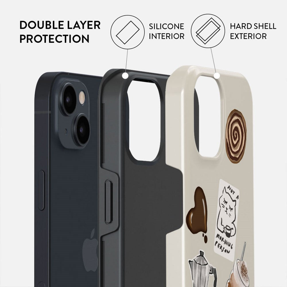 iPhone 15 Burga Tough Fashion Cover - Oat Milk Please
