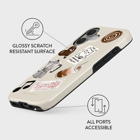 iPhone 16 Burga Tough Fashion Cover - Oat Milk Please