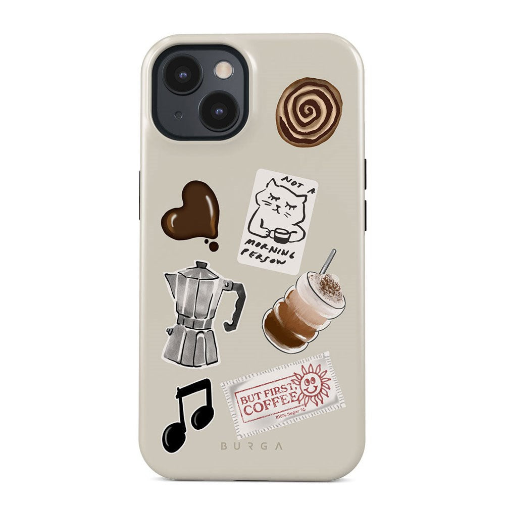 iPhone 14 Burga Tough Fashion Cover - Oat Milk Please