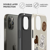 iPhone 12 / 12 Pro Burga Tough Fashion Cover - Oat Milk Please