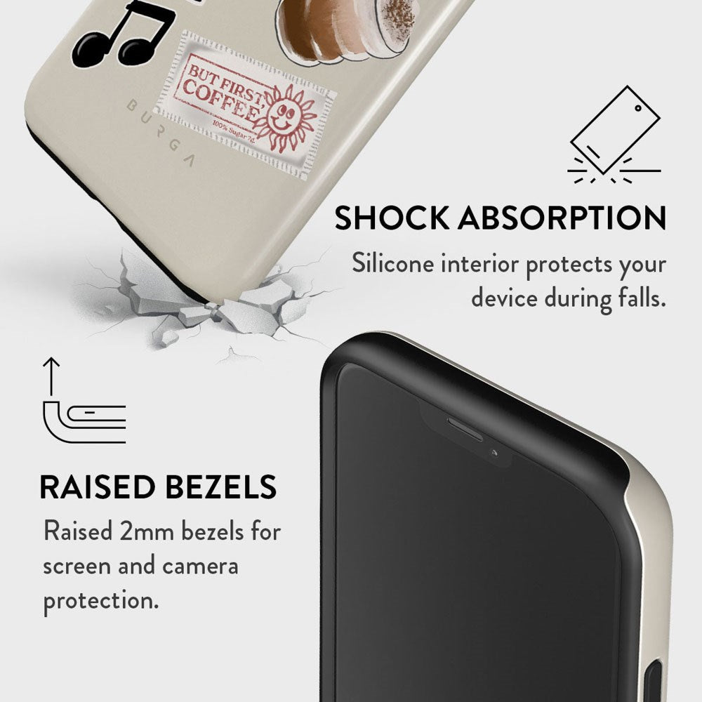 iPhone 12 / 12 Pro Burga Tough Fashion Cover - Oat Milk Please
