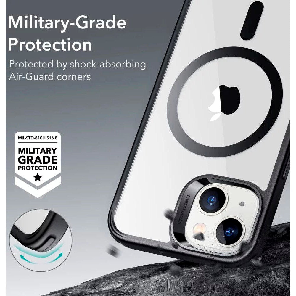 ESR - iPhone 14 / 13 - Classic Hybrid Cover - MagSafe Kompatibel - Gennemsigtig / Sort