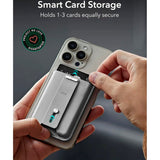 ESR - GeoWallet Kortholder m. Ståfunktion - MagSafe Kompatibel - Grå