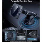 ESR Mobilholder til Bil m. Trådløs Opladning til Instrumentbræt & Forrude - MagSafe Kompatibel - Sort