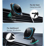 ESR Mobilholder til Bil m. Trådløs Opladning til Ventilationsrist & Instrumentbræt - MagSafe Kompatibel - Sort